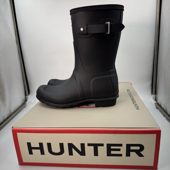 Hunter Women's Original Short Boot Black Matte US 7 Waterproof, Rain Boot New - Picture 5 of 16